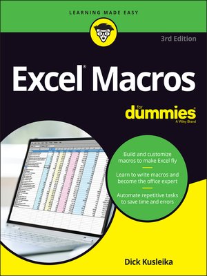 cover image of Excel Macros For Dummies